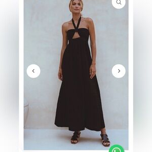 NWT !!!! Black Halter Cutout Maxi Dress retails $195